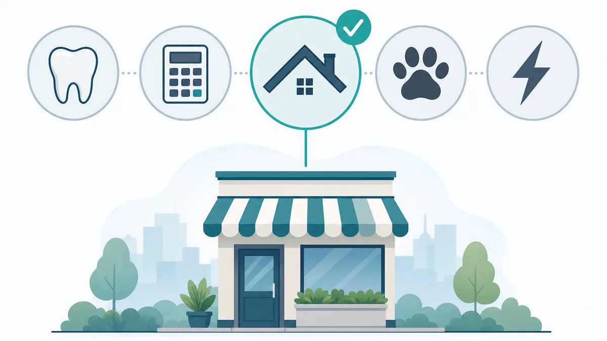 Illustration showing the selection of an accurate primary business category