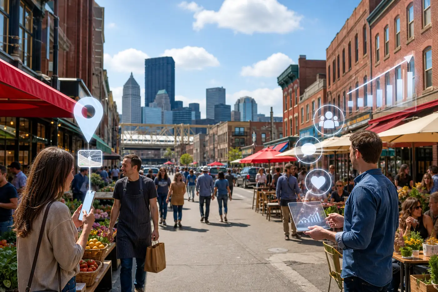Local businesses in Strip District Pittsburgh growing through professional Local SEO services